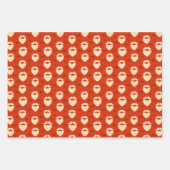 赤モダンと白のメリークリスマスツリー&サンタ ラッピングペーパーシート (正面2)