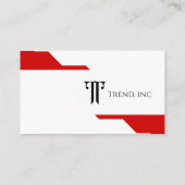 赤モダンと白の名刺 名刺 (裏面)