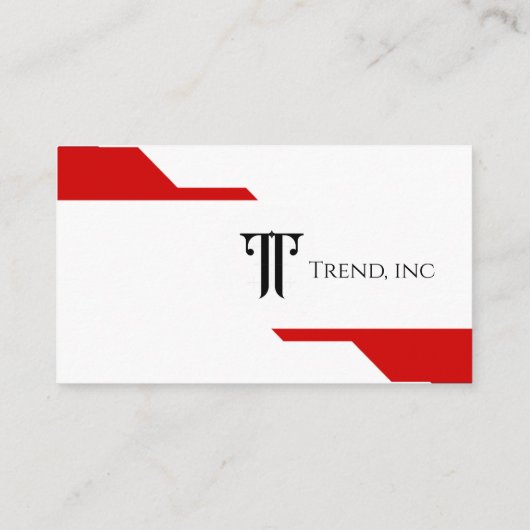 赤モダンと白の名刺 名刺 (裏面)