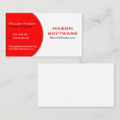 赤モダンと白の技術の名刺 名刺 (正面/裏面)