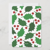 赤モダンと緑のホリすてきー写真ホリデーカード シーズンカード (裏面)