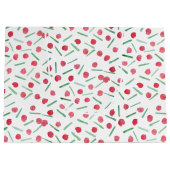 赤モダンと緑のボホ模様 ラージペーパーバッグ (裏面)