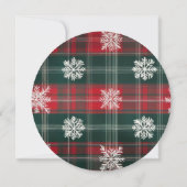 赤モダンと緑の格子雪 シーズンカード (裏面)