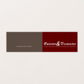 赤モダンと茶色の画家とデコレータの写真 名刺 (外部フラット)