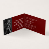 赤モダンと茶色の画家とデコレータの写真 名刺 (内部)