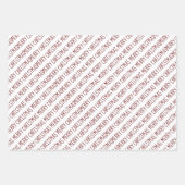 赤モダンと金ゴールドメリークリスマスツリー ラッピングペーパーシート (正面)