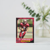 赤モダンと黒のサッカーのトレーディングカード コーリングカード (スタンド正面)