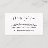 赤モダンと黒のプロフェッショナル 名刺 (裏面)