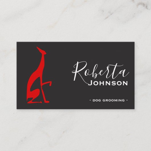 赤モダンと黒のプロフェッショナル 名刺 (正面)