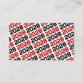 赤モダンと黒のユニーク大学院名カード 名刺 (裏面)