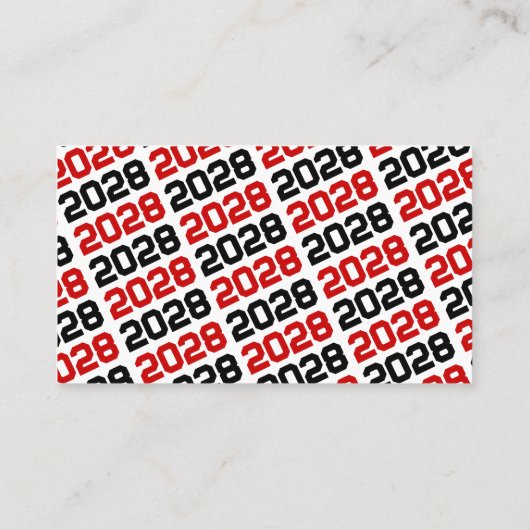 赤モダンと黒のユニーク大学院名カード 名刺 (裏面)