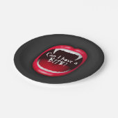 赤モダンと黒の吸血鬼は噛み込みパーティー ペーパープレート (アングル)