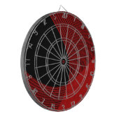 赤モダンと黒の線 ダーツボード (正面左)