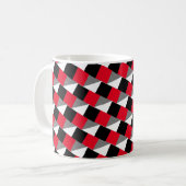 赤モダンと黒の美的な老齢現象 コーヒーマグカップ (正面左)