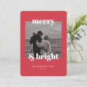 赤モダンのクリメリースマスカード シーズンカード (スタンド正面)