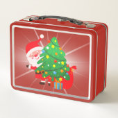 赤モダンの聖降誕祭お目出とう | メタルランチボックス (裏面)