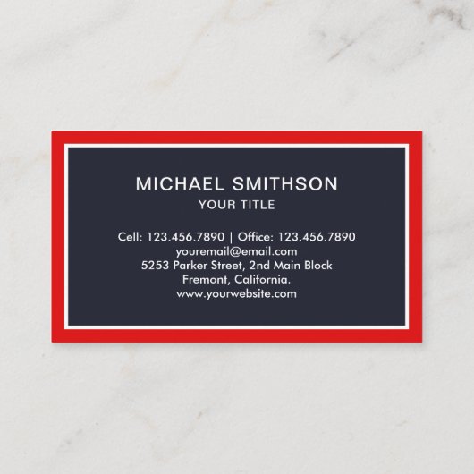 赤モダンの3Dプリンタ 名刺 (裏面)