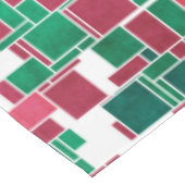 赤モダンはっきりしたと緑のクリスマスモンドリアン テーブルクロス (アングル)