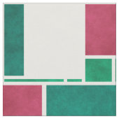 赤モダンはっきりしたと緑のクリスマスモンドリアン ファブリック (クローズアップ)