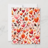 赤モダンはっきりした心の開花 出欠カード (裏面)