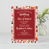 赤モダンはっきりした心の開花 招待状 (スタンド正面)