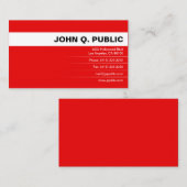 赤モダンはっきりした 名刺 (正面/裏面)