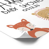 赤モダンん坊の赤ちゃんシャワーポスター ポスター (角)