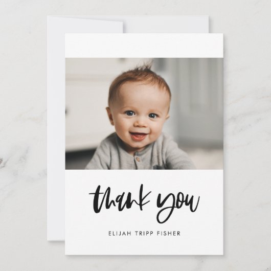 赤モダンエレガントちゃんサンキューカード サンキューカード (正面)