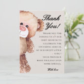 赤モダンエレガントちゃんシャワーを心待ちにする サンキューカード (スタンド正面)