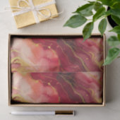 赤モダンエレガントと金ゴールド 薄葉紙 (ギフト)