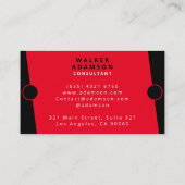 赤モダンエレガントと黒 名刺 (裏面)