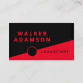 赤モダンエレガントと黒 名刺 (正面)