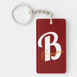 赤モダンエレガントアクリルキーチェーン キーホルダー