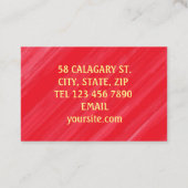 赤モダンエレガントグラマー 名刺 (裏面)