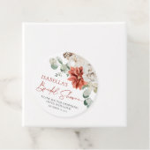 赤モダンエレガント冬クリスマスブライダルシャワー フェイバータグ (インサイチュ)