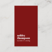 赤モダンエレガント白スタイリッシュ髪サロン忠実 ロイヤリティカード (正面)