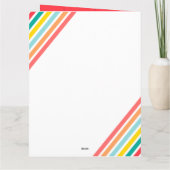 赤モダンカラフルメリーChristmas One写真 カード (裏面)