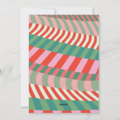 赤モダンカラフル緑ピンクの写真 シーズンカード (裏面)