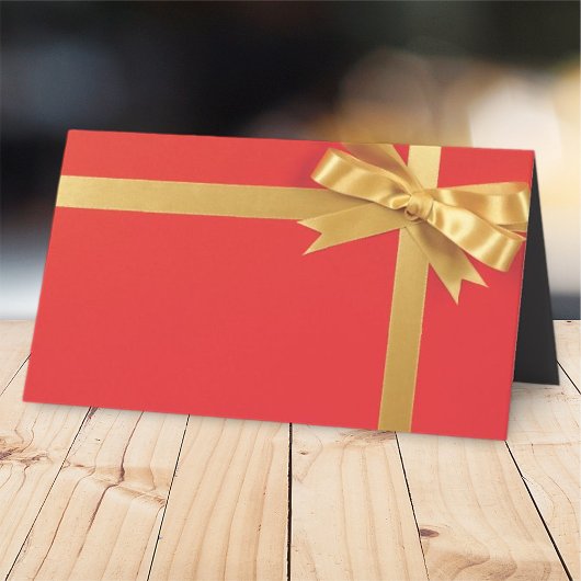 赤モダンギフト金弓 |休日 プレイスカード