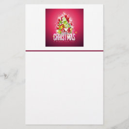 赤モダンクリスマスグラフィックイラストレーション 便箋