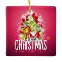 赤モダンクリスマスグラフィックデザインイラストレーション