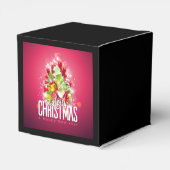 赤モダンクリスマスグラフィックデザインイラストレーション フェイバーボックス (裏面サイド)