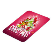 赤モダンクリスマスグラフィックデザインイラストレーション マグネット (左側)