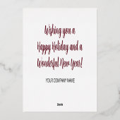 赤モダンクリスマスツリー 箔シーズンカード (裏面)