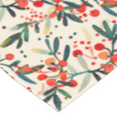 赤モダンクリスマスホリーベリー テーブルクロス (アングル)