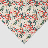 赤モダンクリスマスホリーベリー 薄葉紙 (詳細)