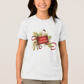 赤モダンクリスマス トライブレンドＴシャツ (正面)