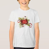 赤モダンクリスマス トライブレンドＴシャツ (正面)