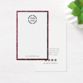 赤モダングリッターカスタムロゴイヤリング表示 (デスク)