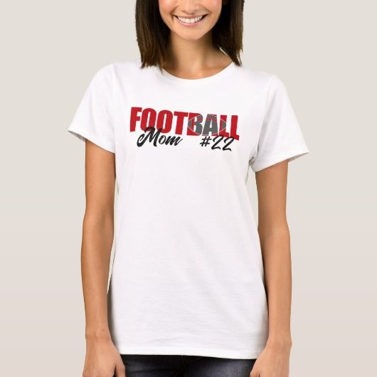 赤モダンサッカーママ Tシャツ (正面)